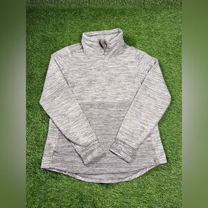 L.L. Bean Cozy Mixed-Knit Pullover Funnel Neck Marled Sweater Womens medium